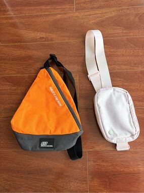 Skechers Orange and Gray Triangle Sling Bag